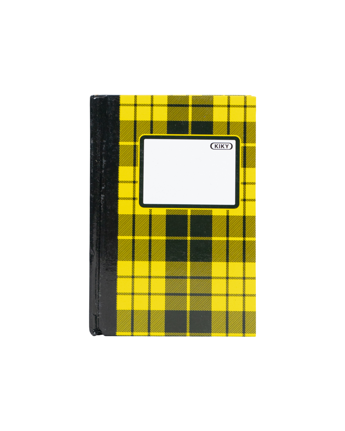 Note Book Yellow Plaid Pattern