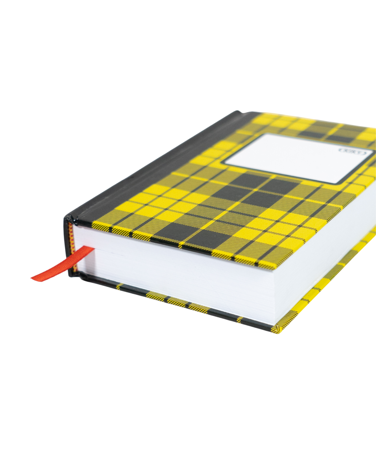 Note Book Yellow Plaid Pattern