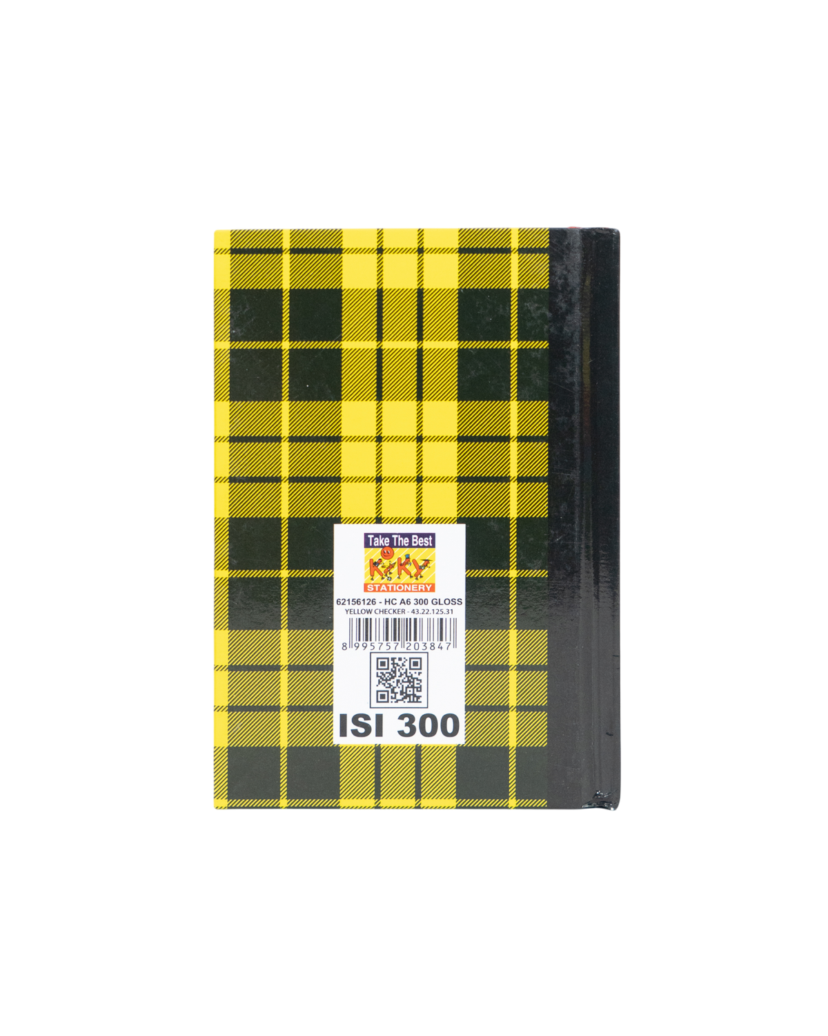Note Book Yellow Plaid Pattern