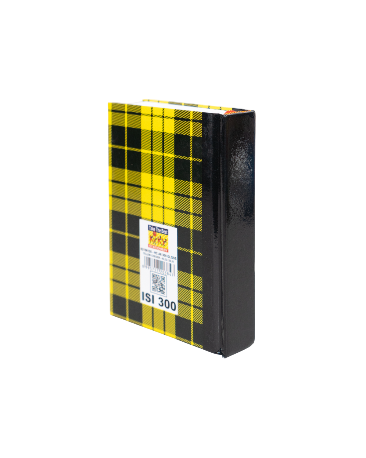 Note Book Yellow Plaid Pattern