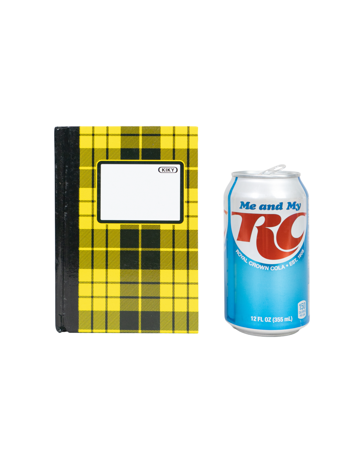 Note Book Yellow Plaid Pattern