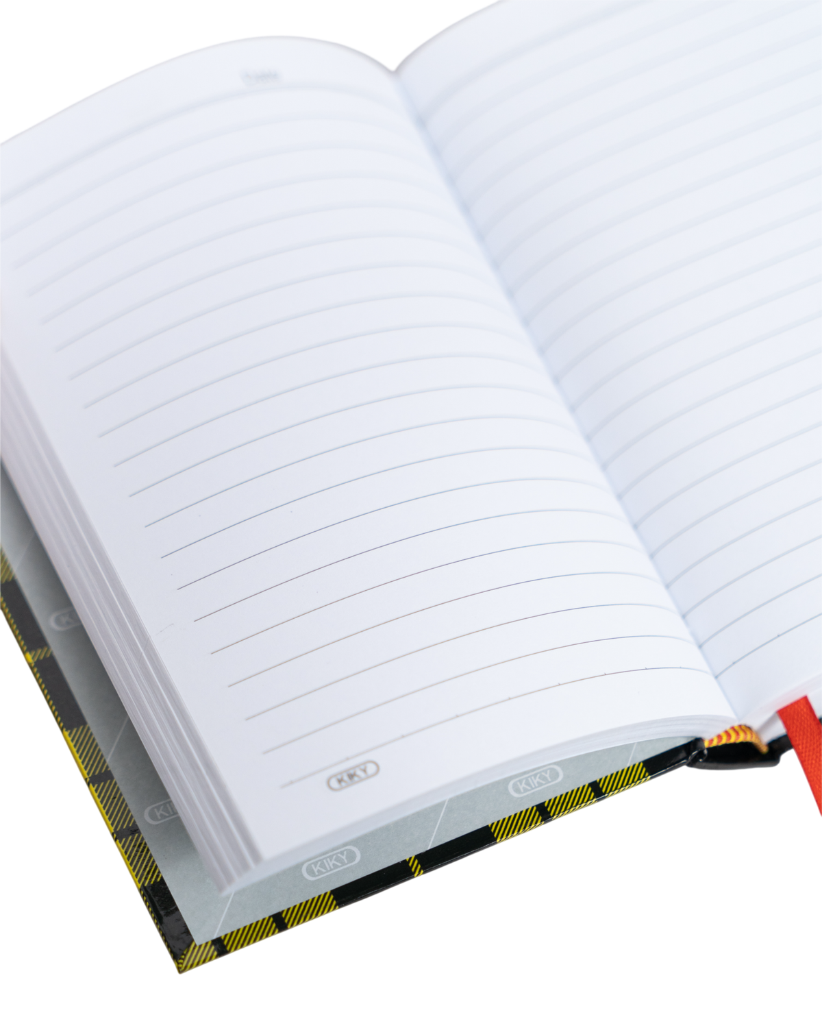 Note Book Yellow Plaid Pattern