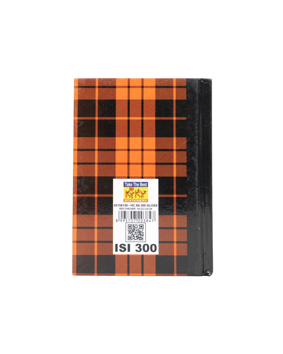 Note Book Red Plaid Pattern