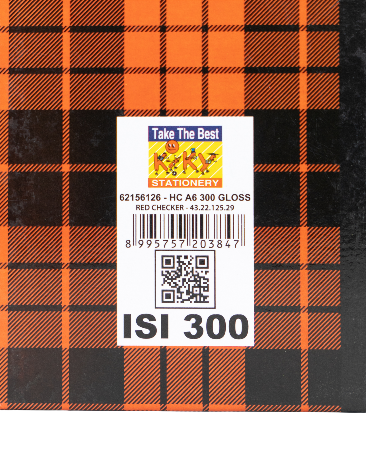 Note Book Red Plaid Pattern