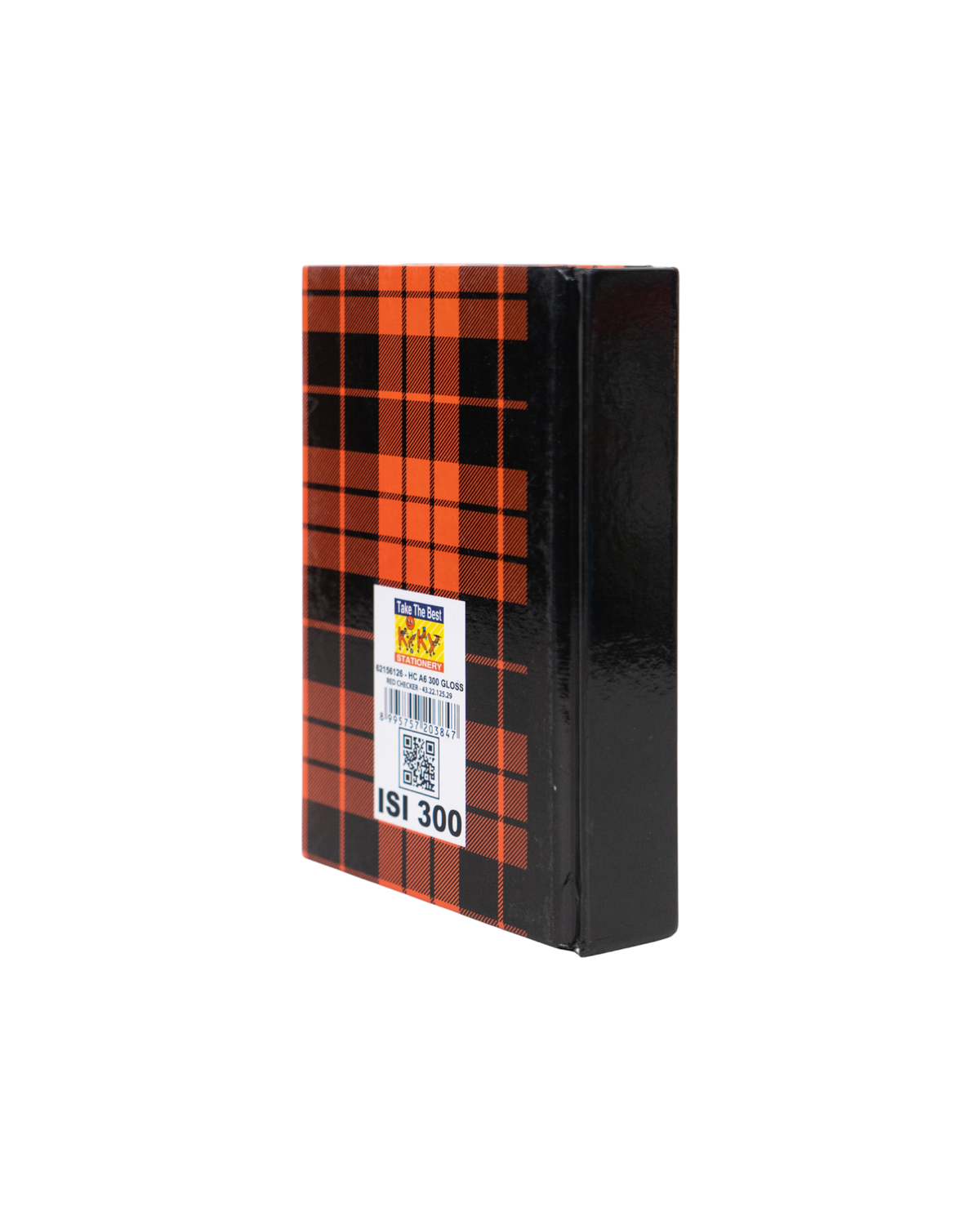 Note Book Red Plaid Pattern