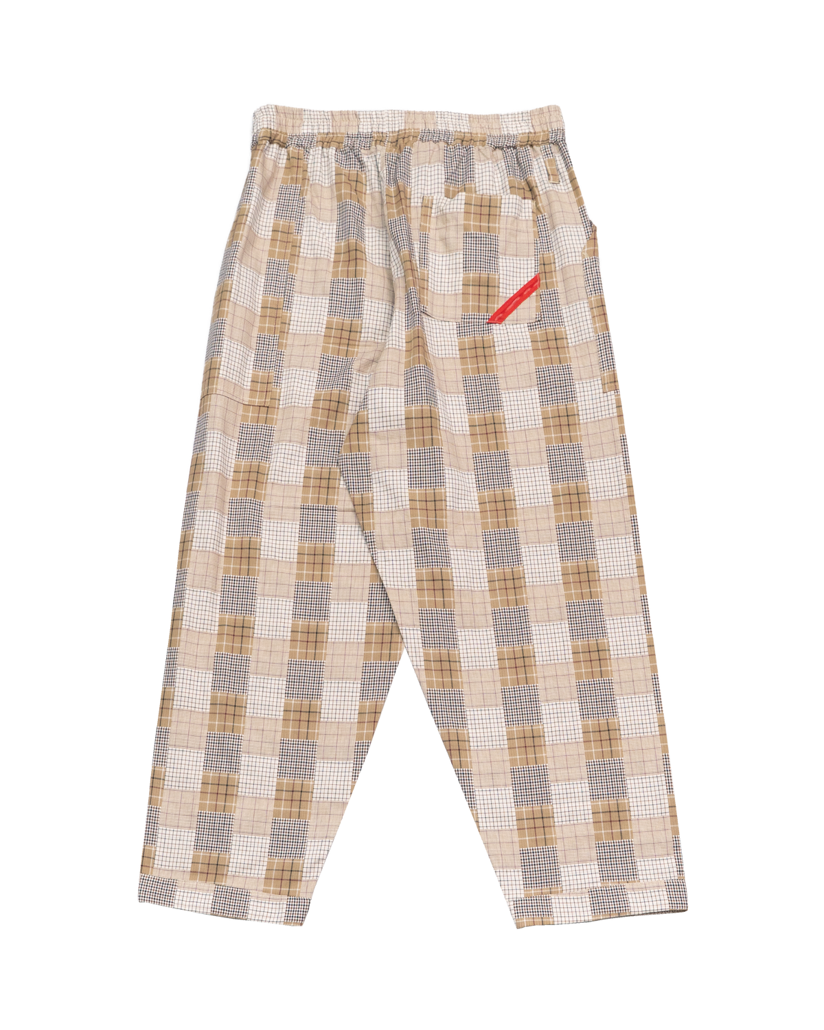 HAND-STENCILED NIGHT PANTS BEIGE