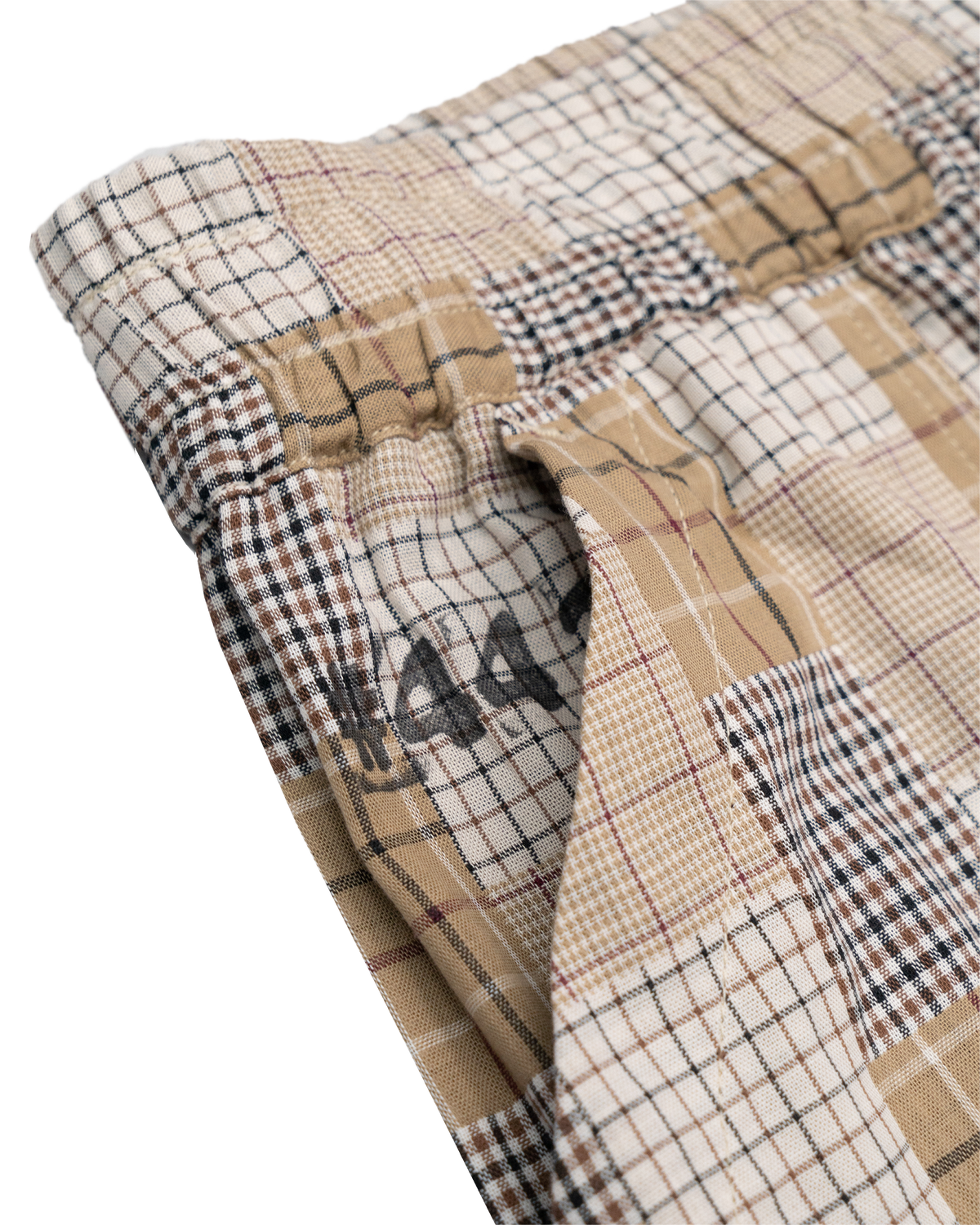 HAND-STENCILED NIGHT PANTS BEIGE