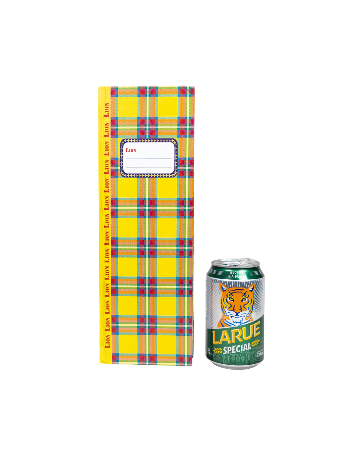 Notebook Yellow Plaid Pattern