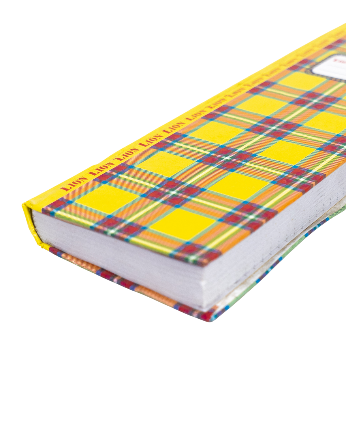 Notebook Yellow Plaid Pattern