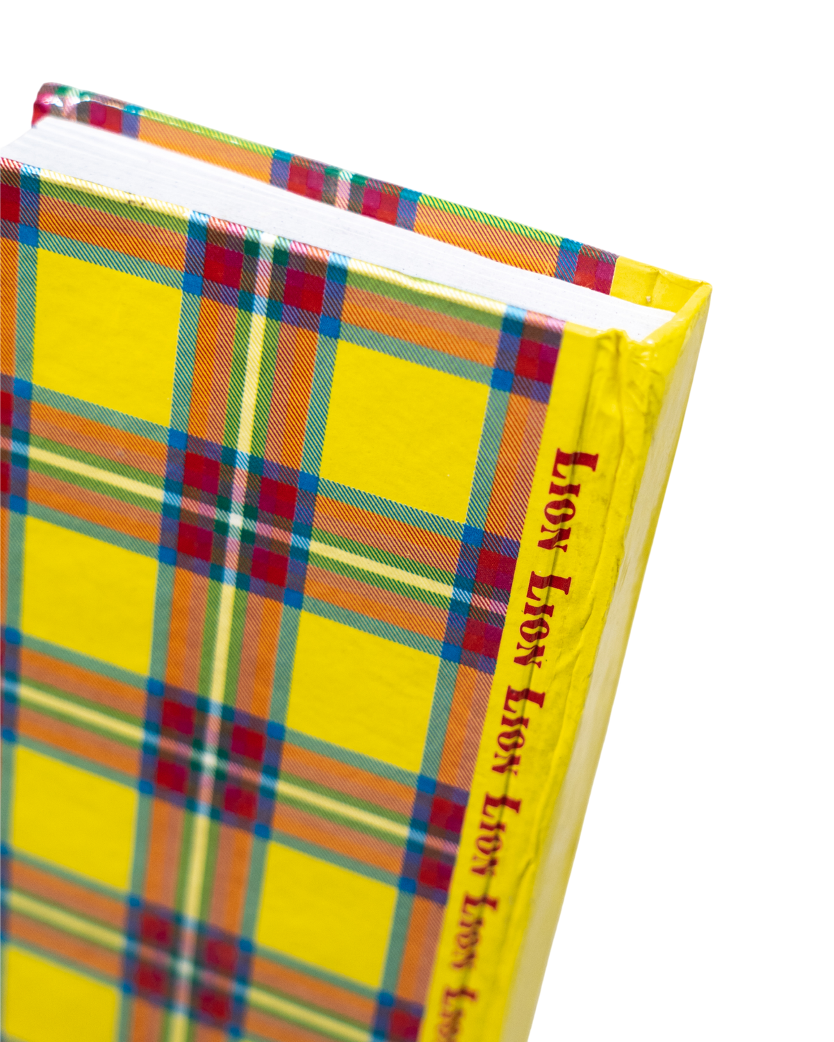 Notebook Yellow Plaid Pattern
