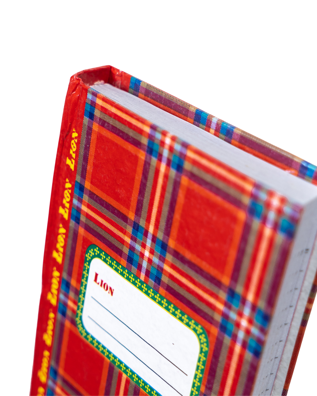 Notebook Red Plaid Pattern