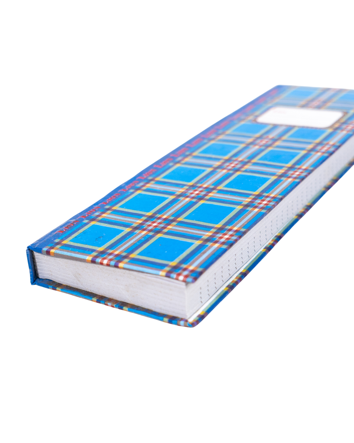 Notebook Blue Plaid Pattern