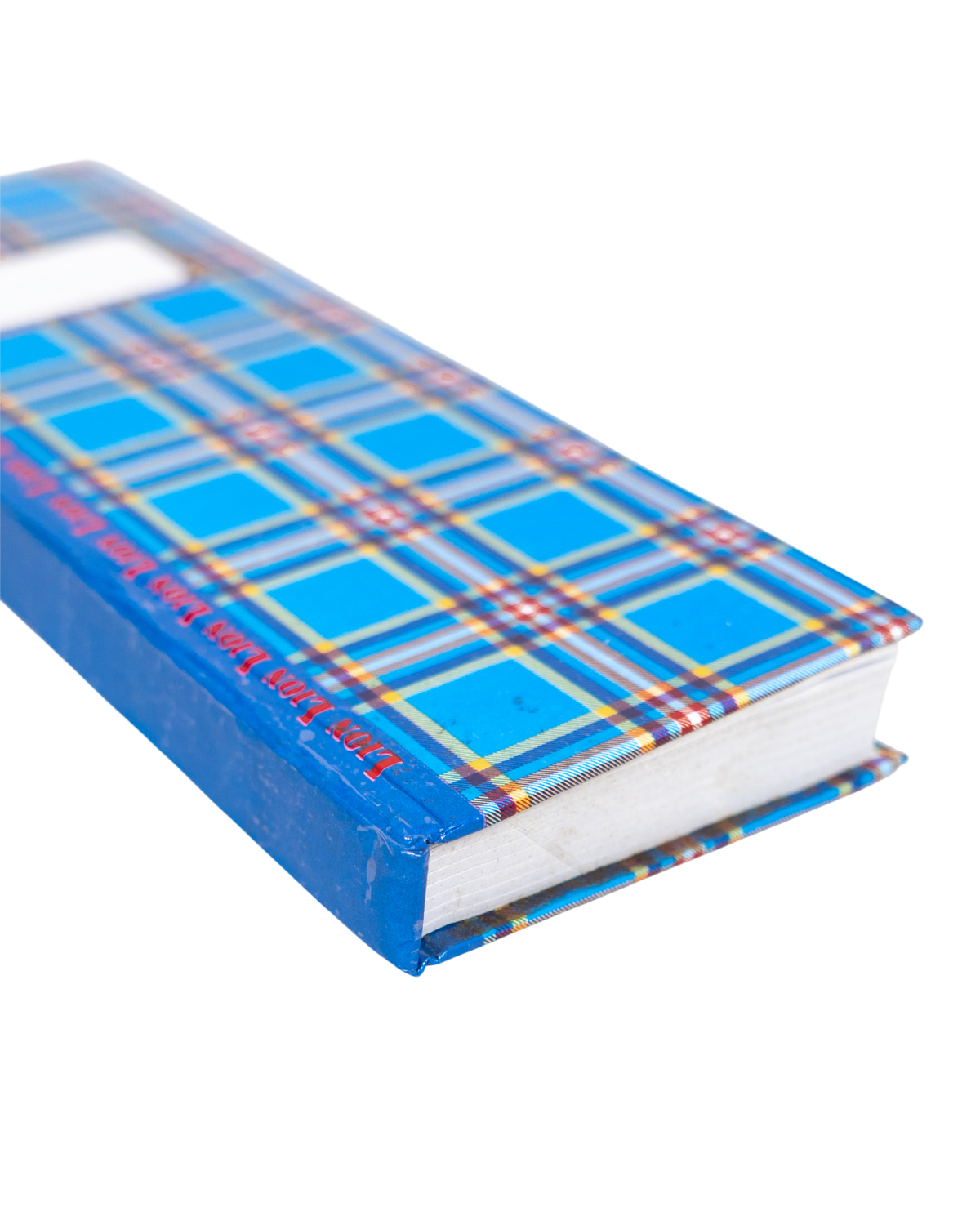 Notebook Blue Plaid Pattern