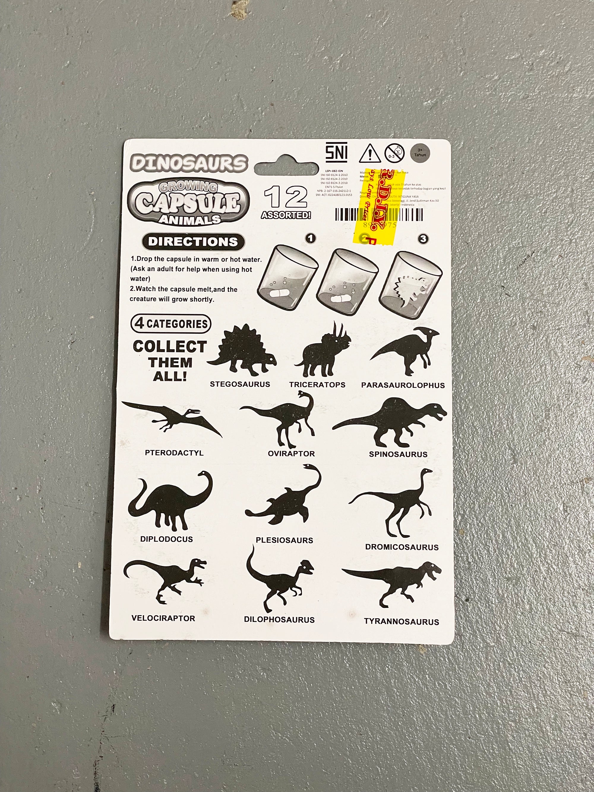 Growing Capsule Dinosaurs