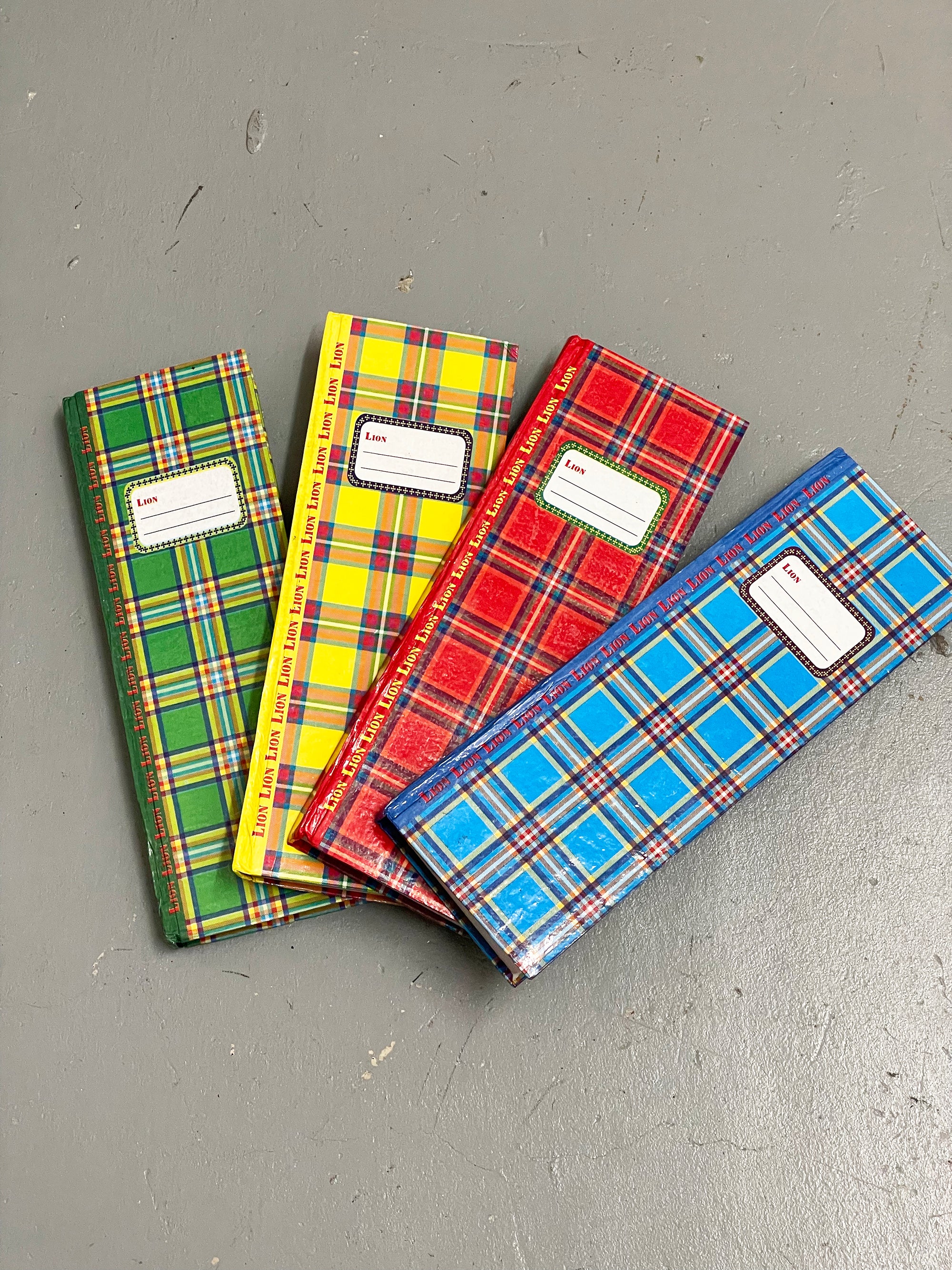 Notebook Blue Plaid Pattern
