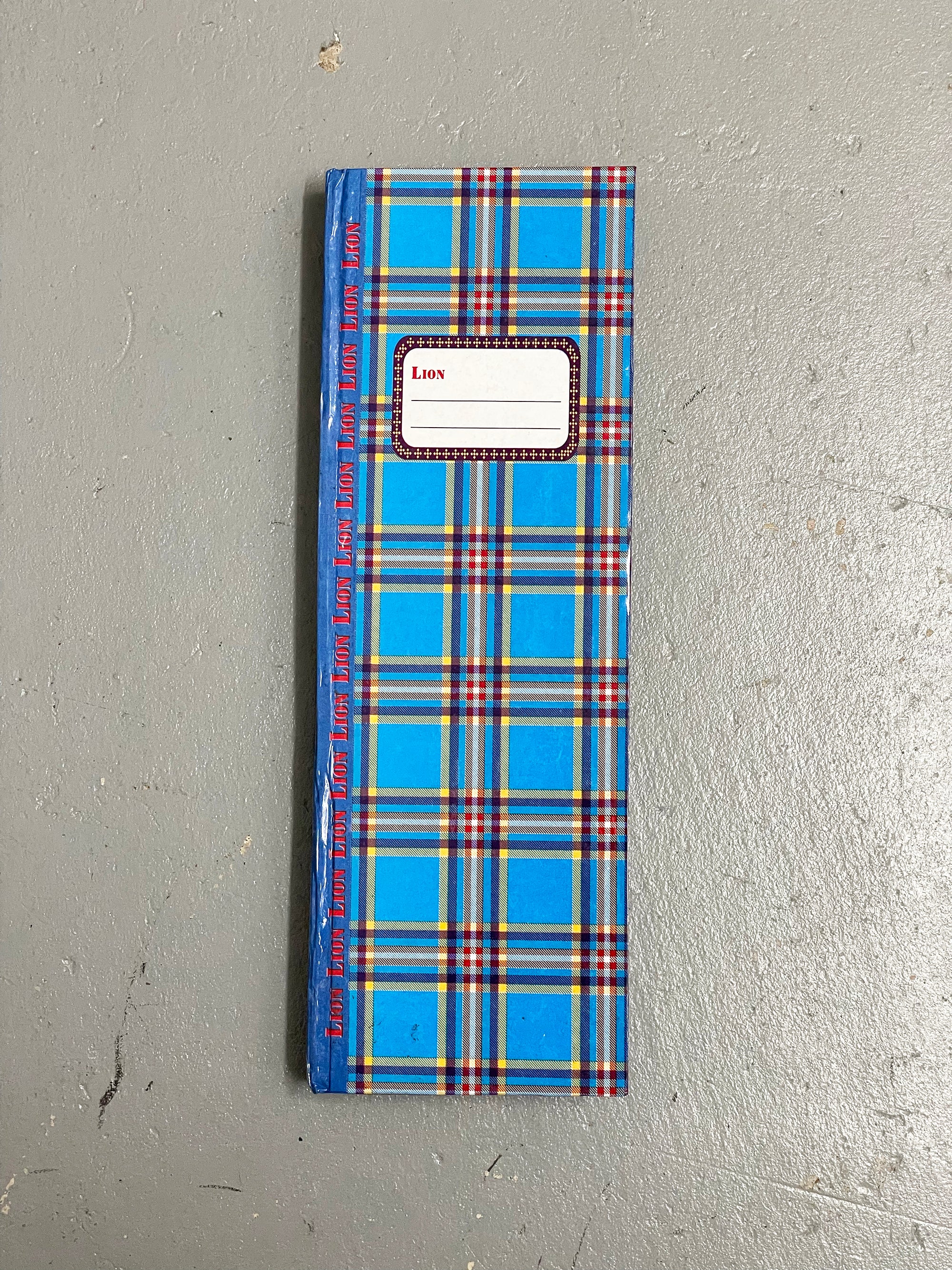 Notebook Blue Plaid Pattern