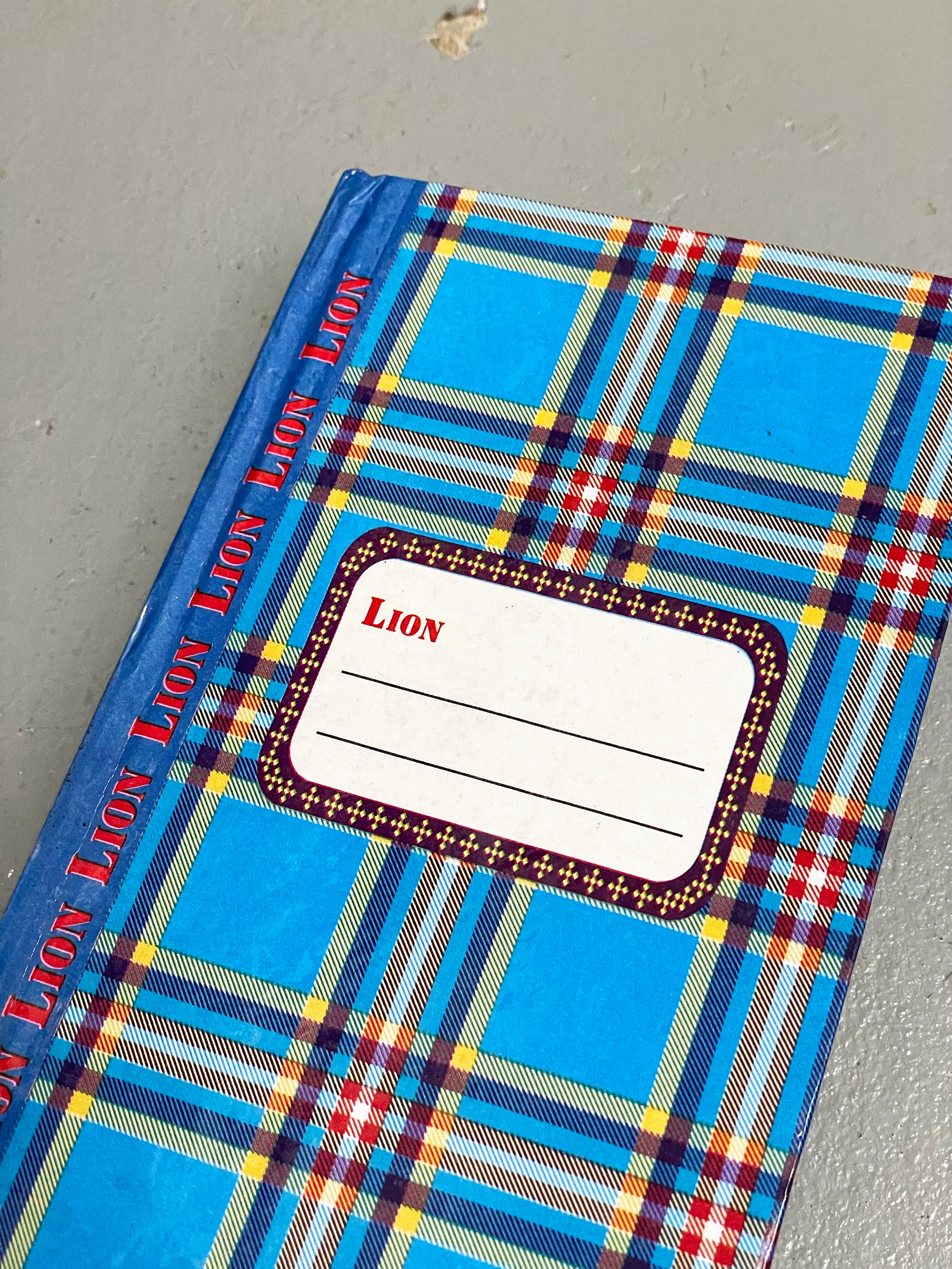 Notebook Blue Plaid Pattern