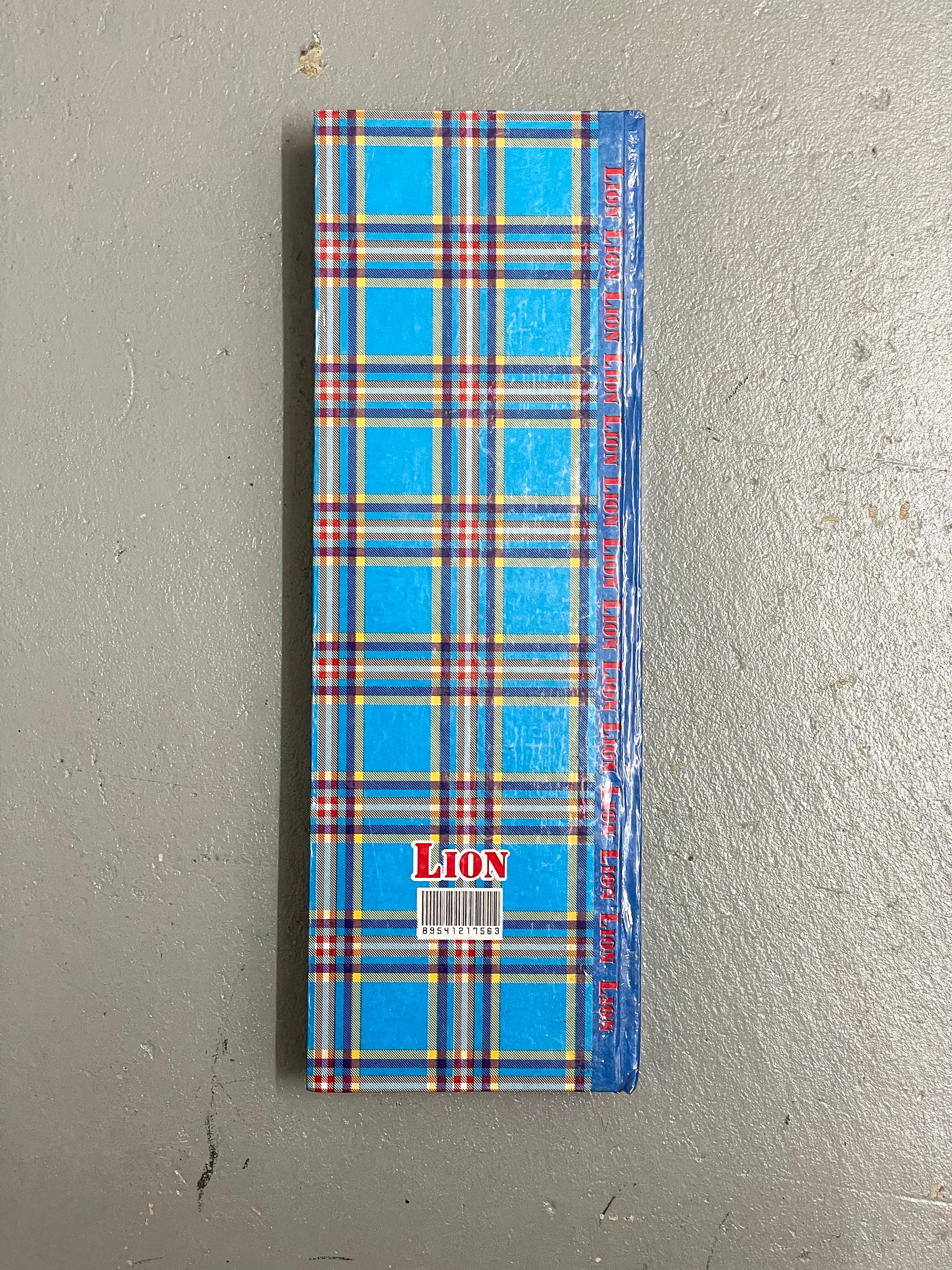 Notebook Blue Plaid Pattern
