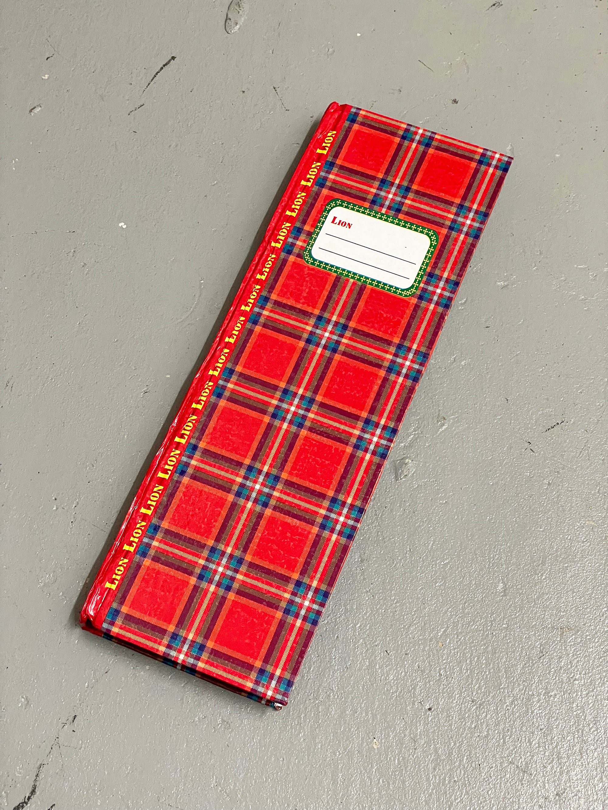 Notebook Red Plaid Pattern