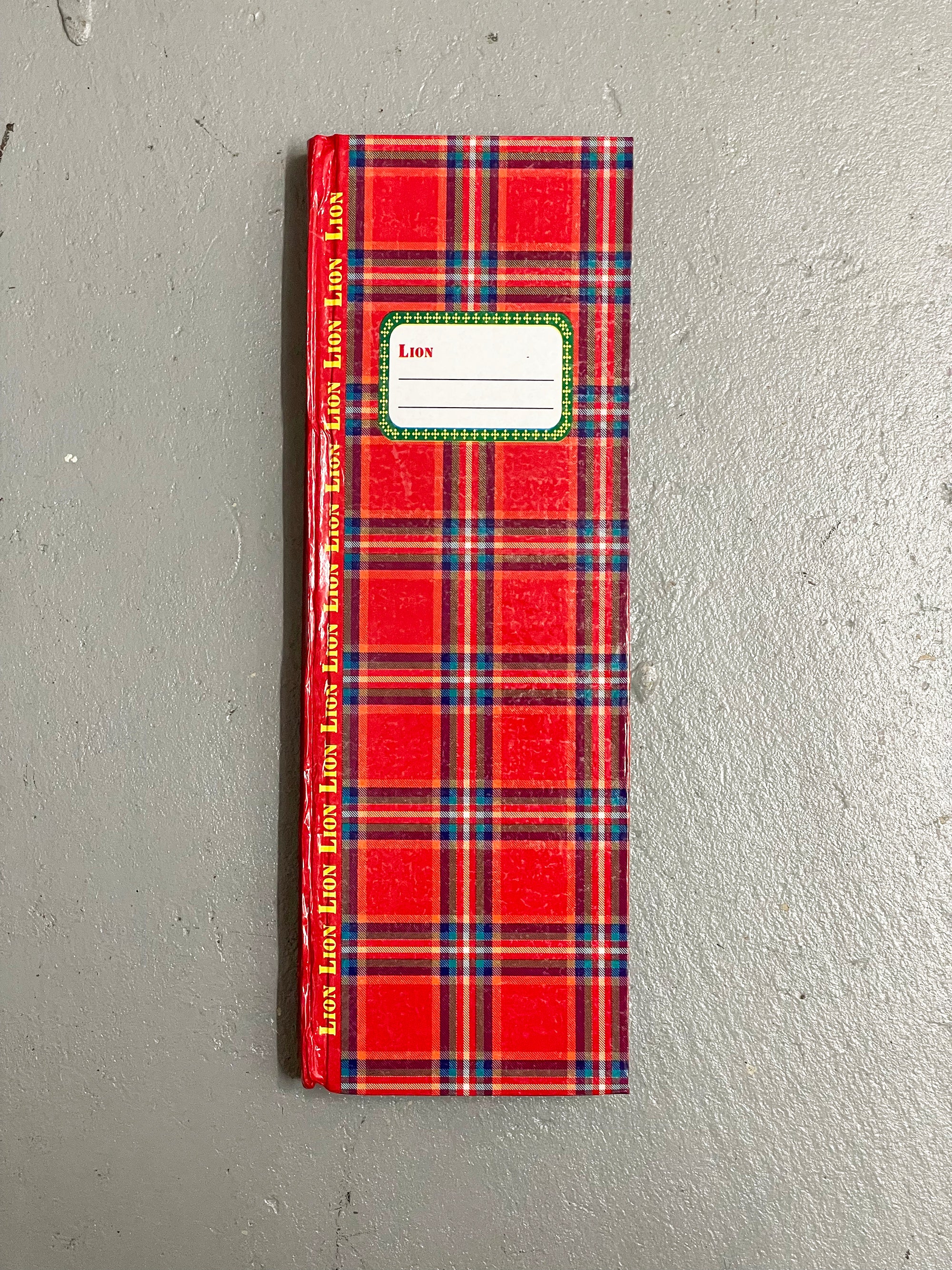 Notebook Red Plaid Pattern