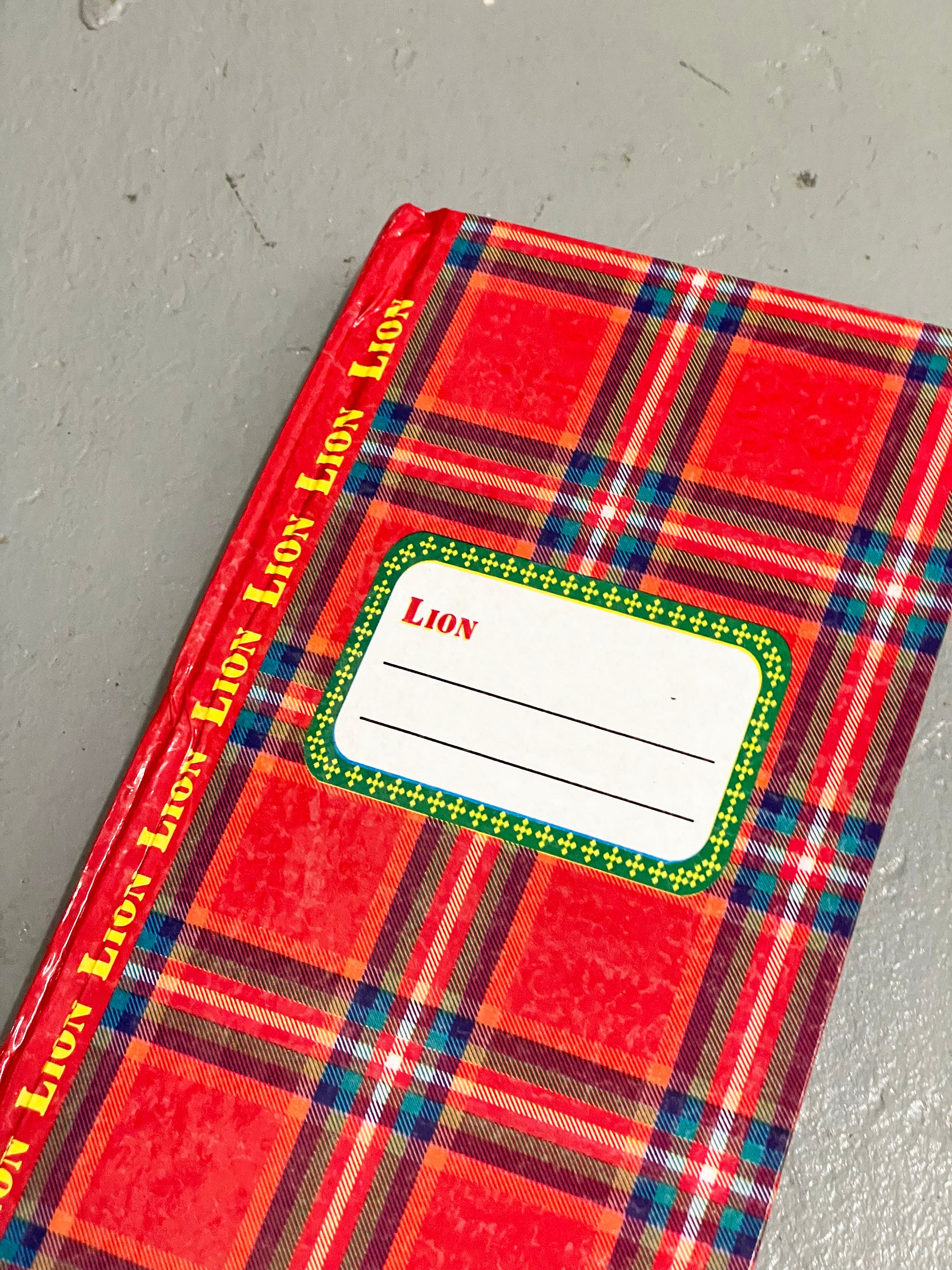 Notebook Red Plaid Pattern
