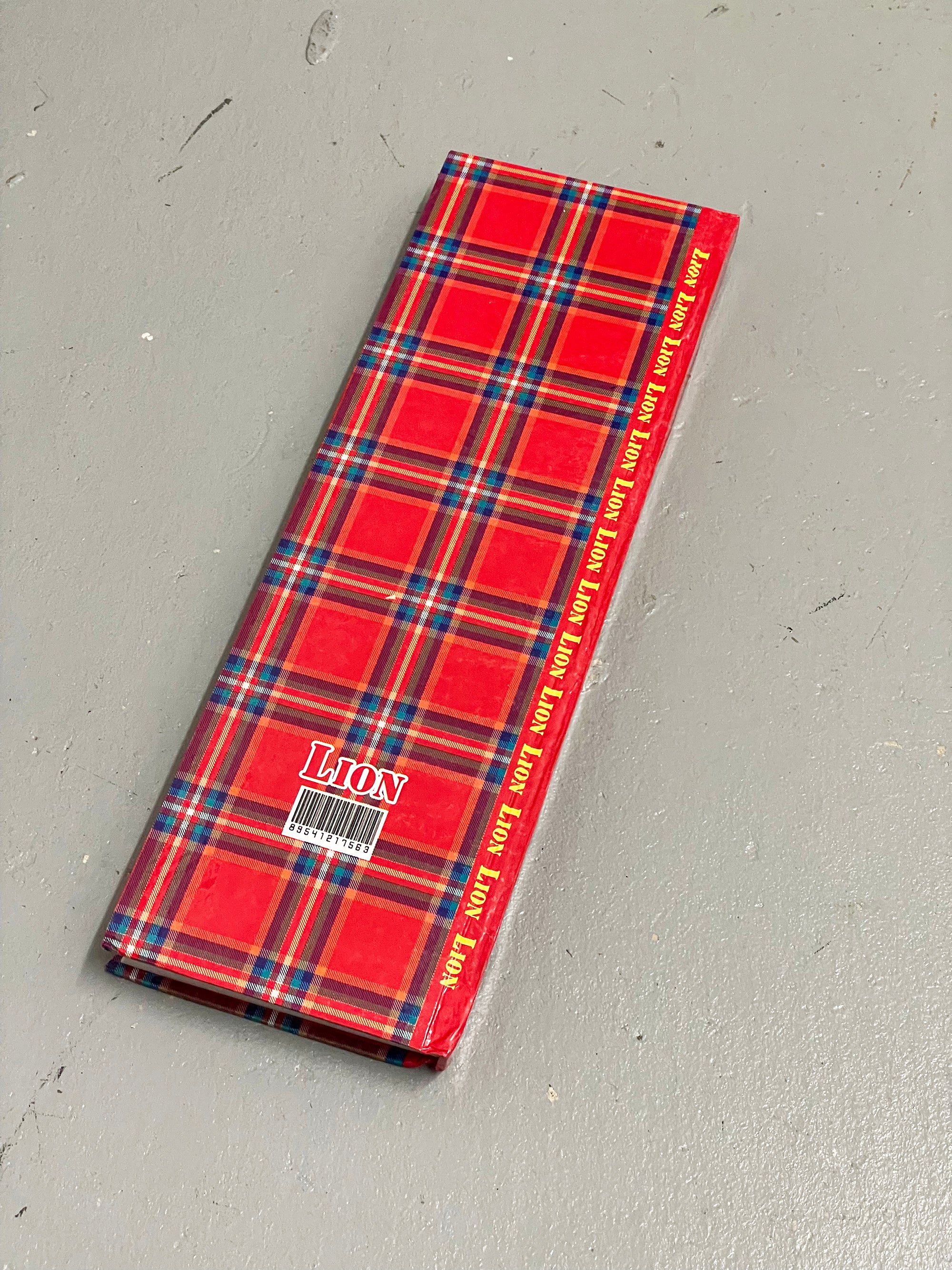 Notebook Red Plaid Pattern