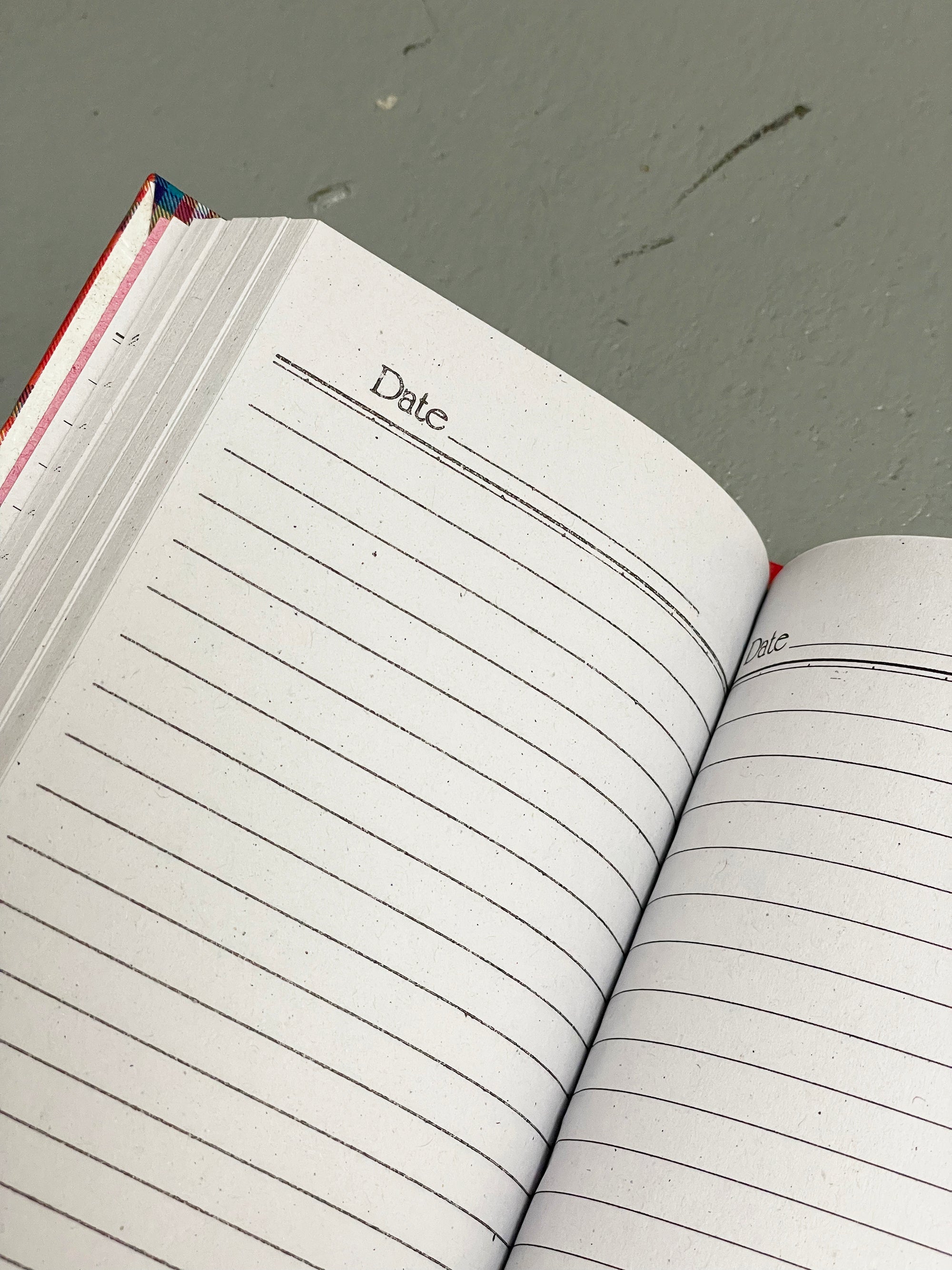 Notebook Red Plaid Pattern