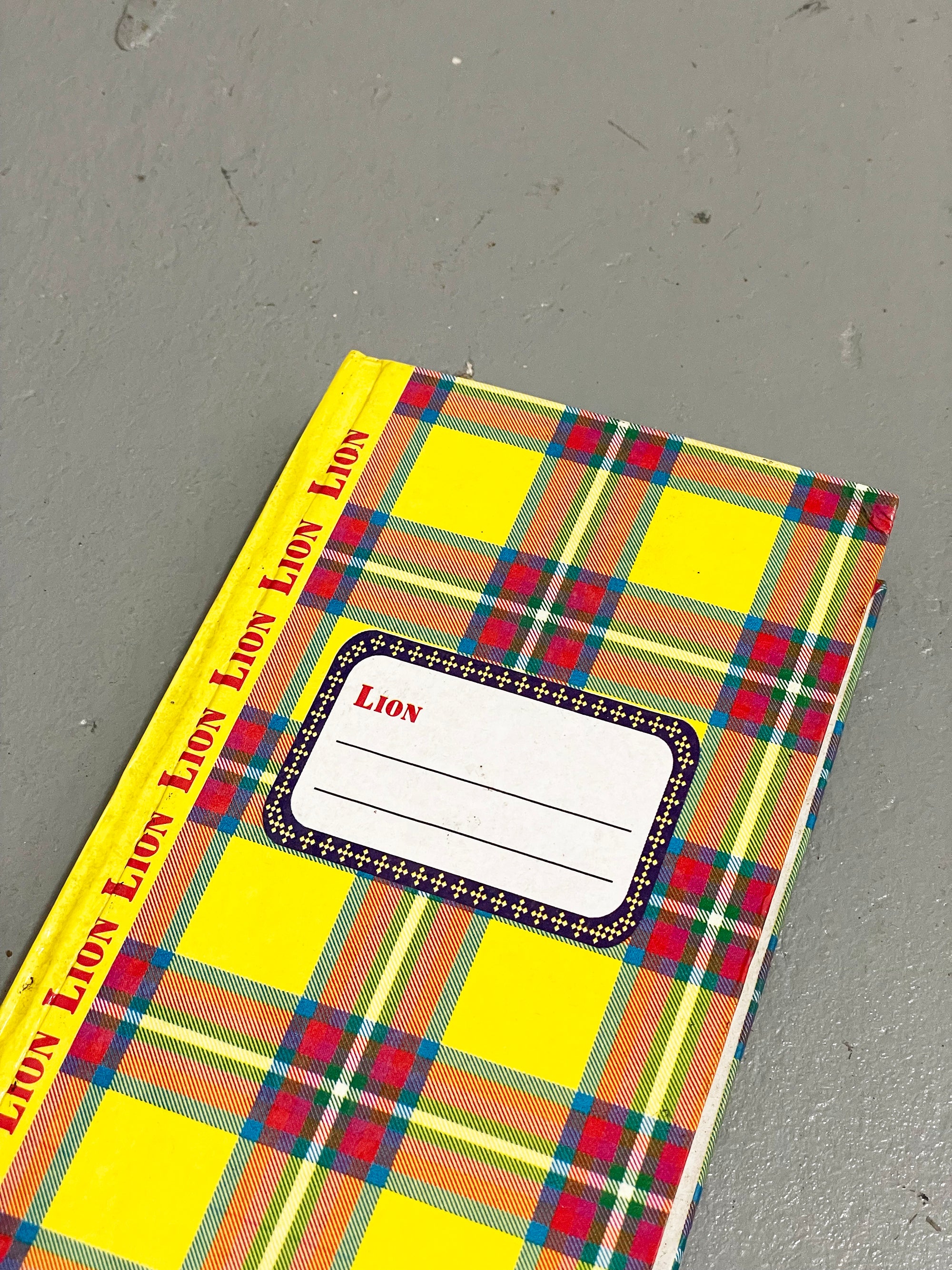 Notebook Yellow Plaid Pattern