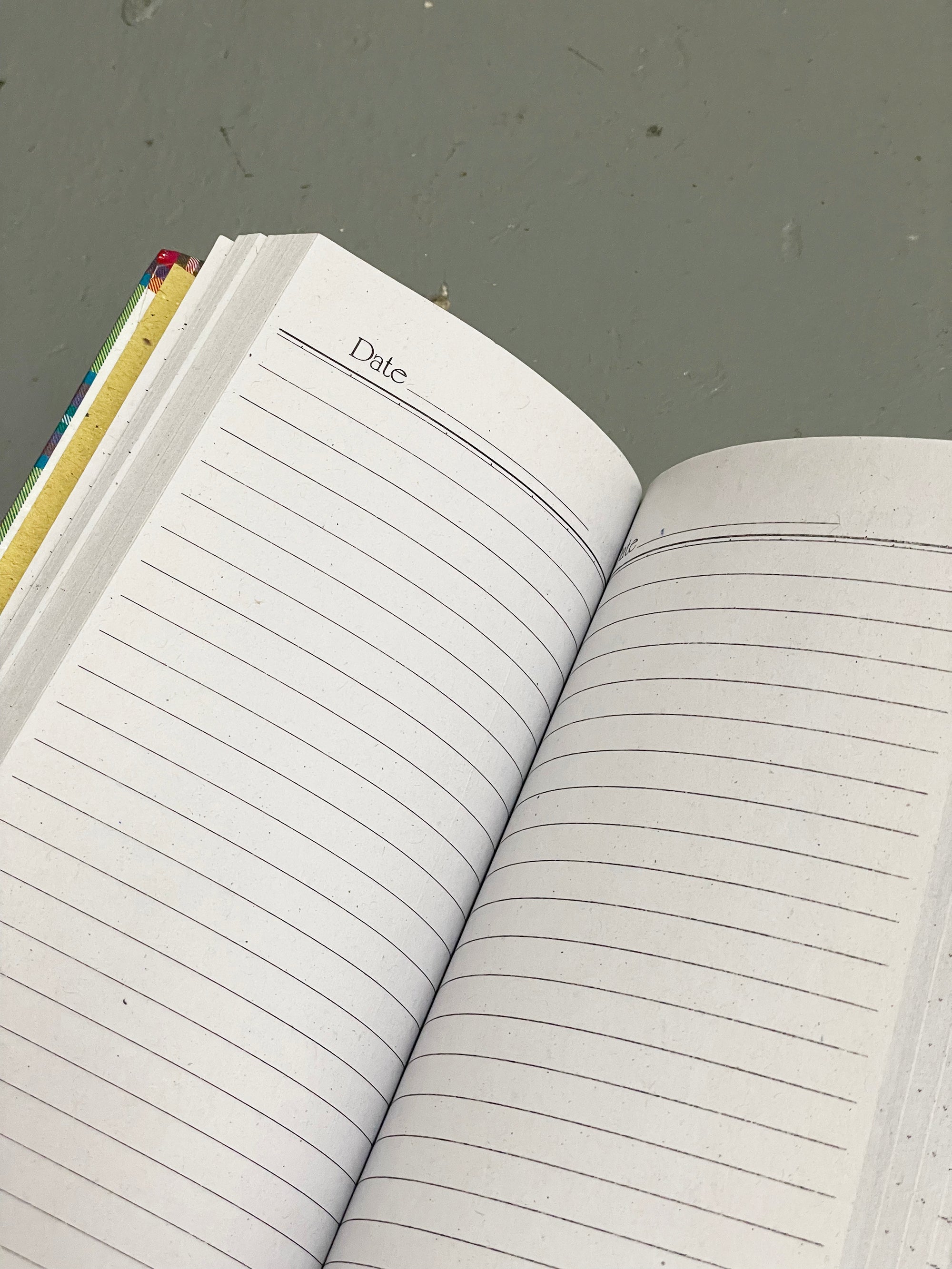 Notebook Yellow Plaid Pattern