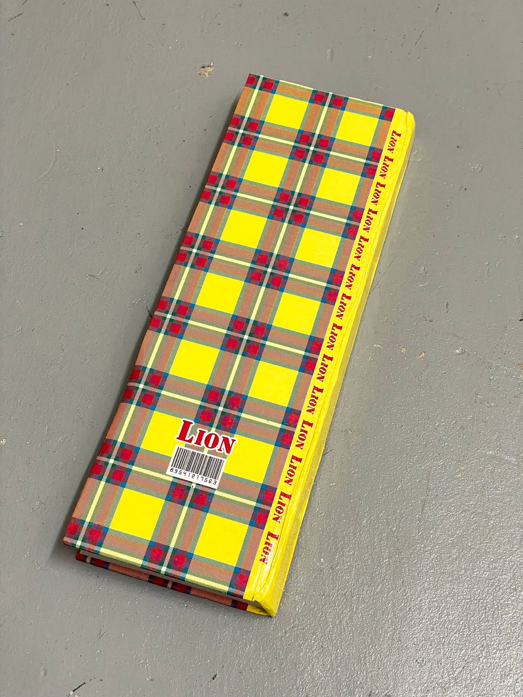 Notebook Yellow Plaid Pattern