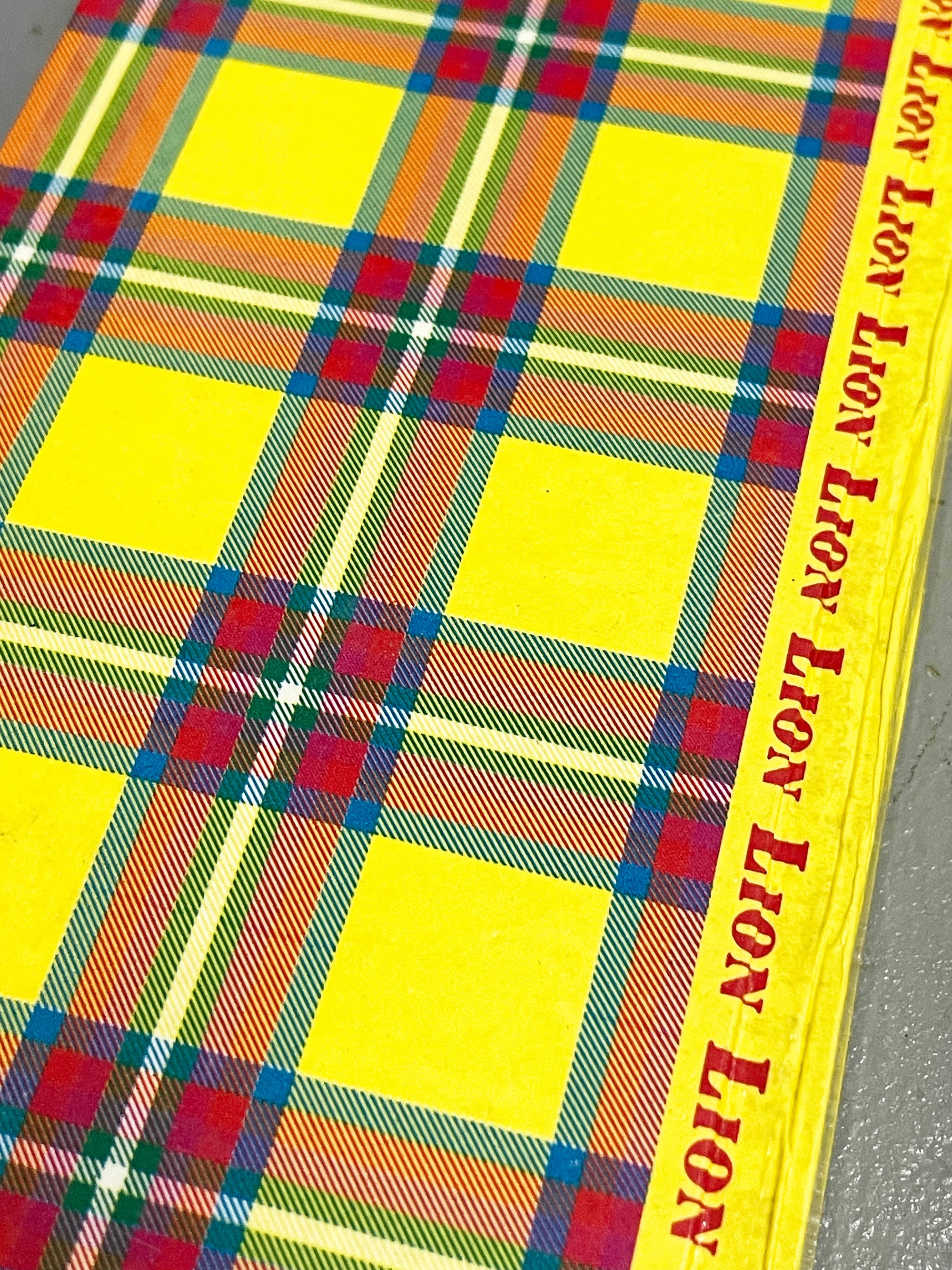 Notebook Yellow Plaid Pattern