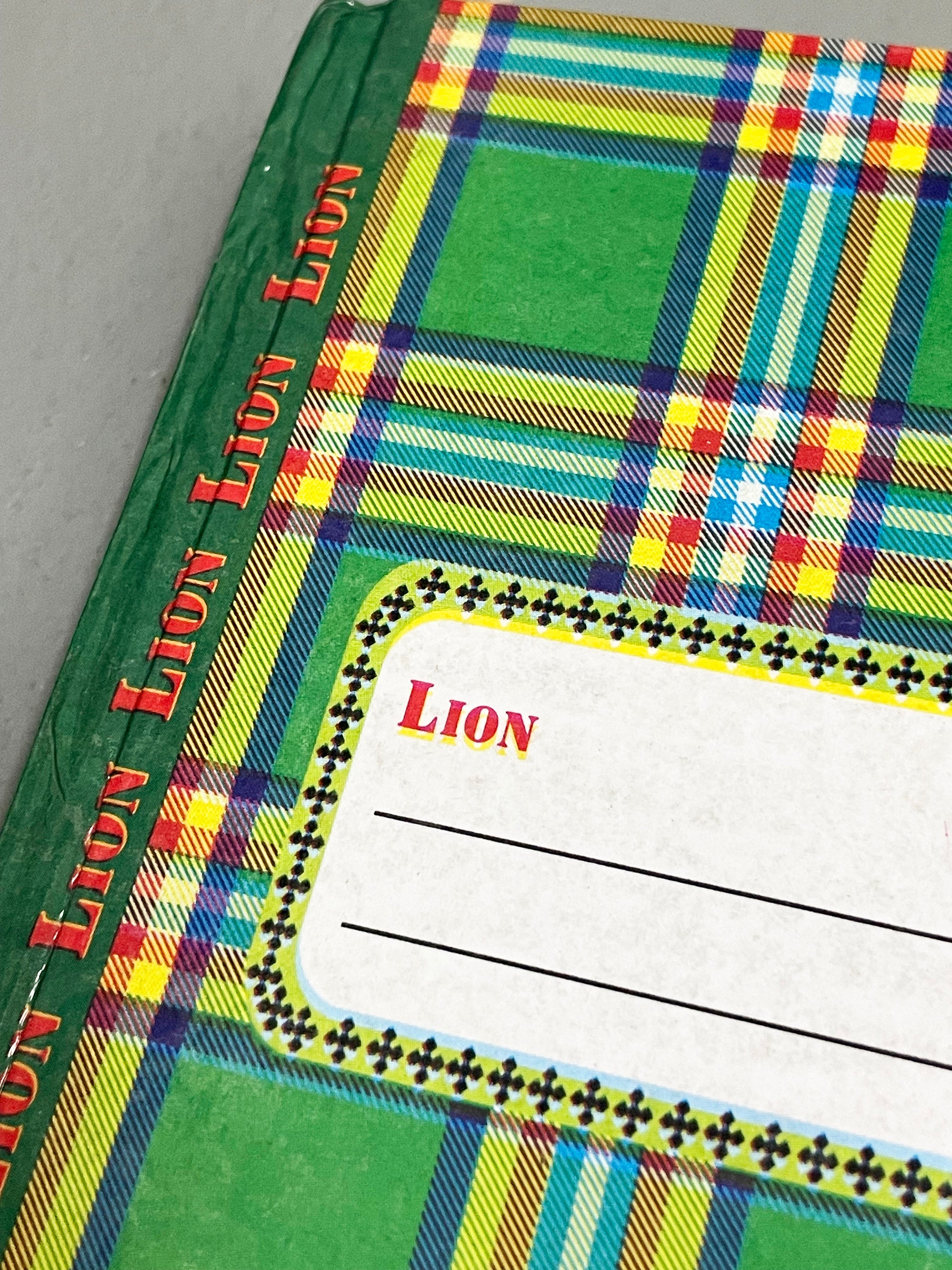 Notebook Green Plaid Pattern