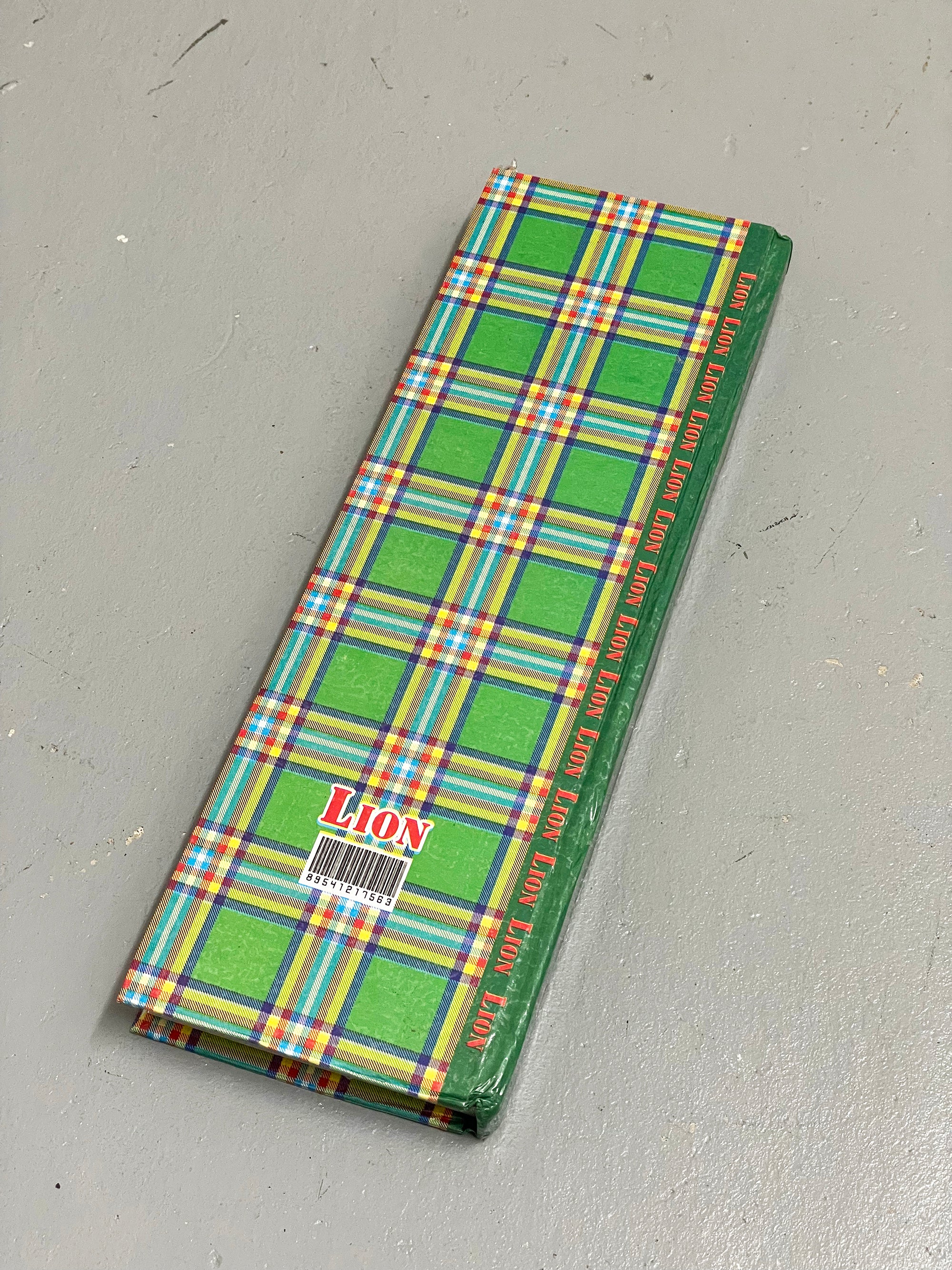 Notebook Green Plaid Pattern