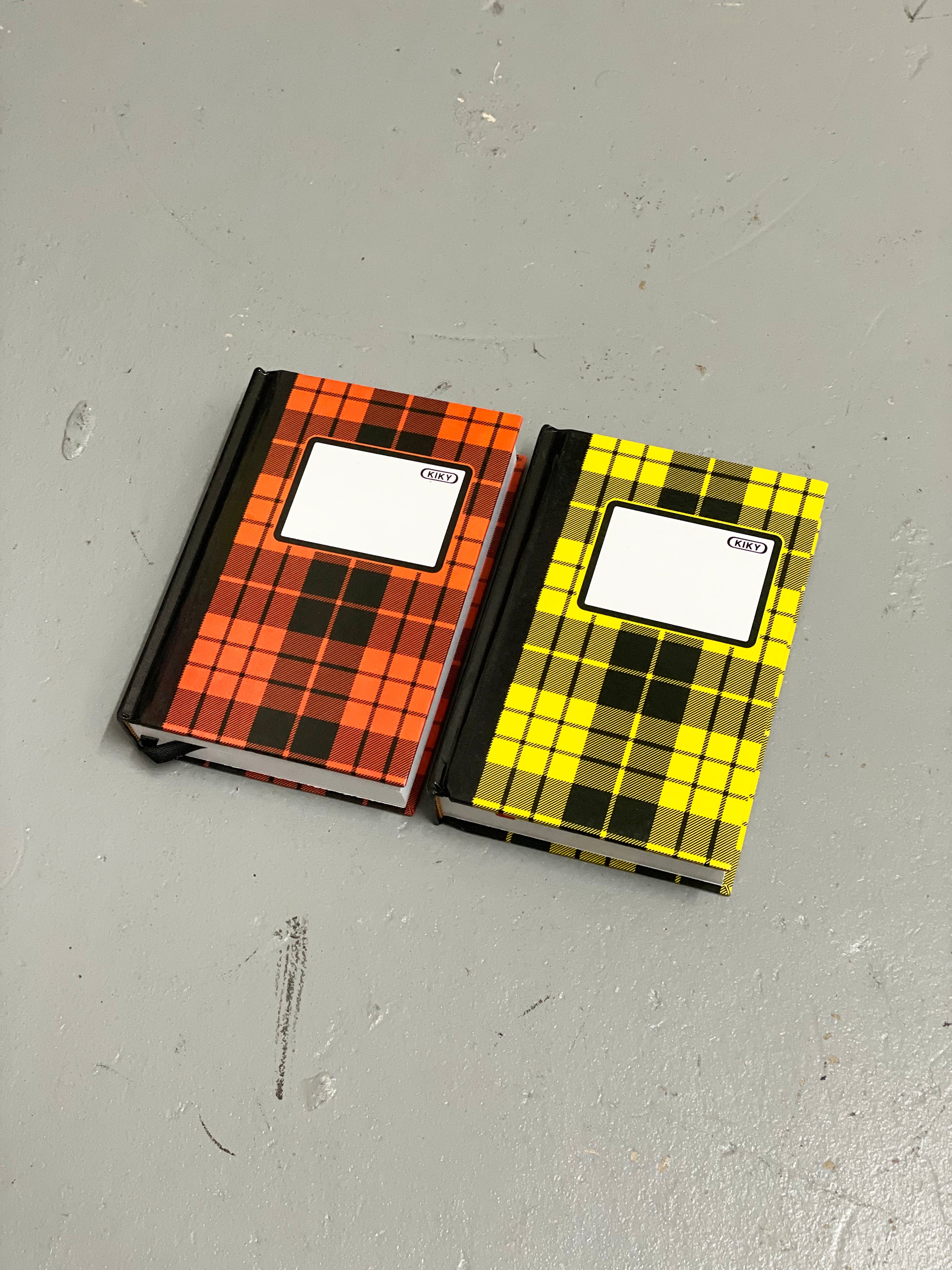 Note Book Red Plaid Pattern