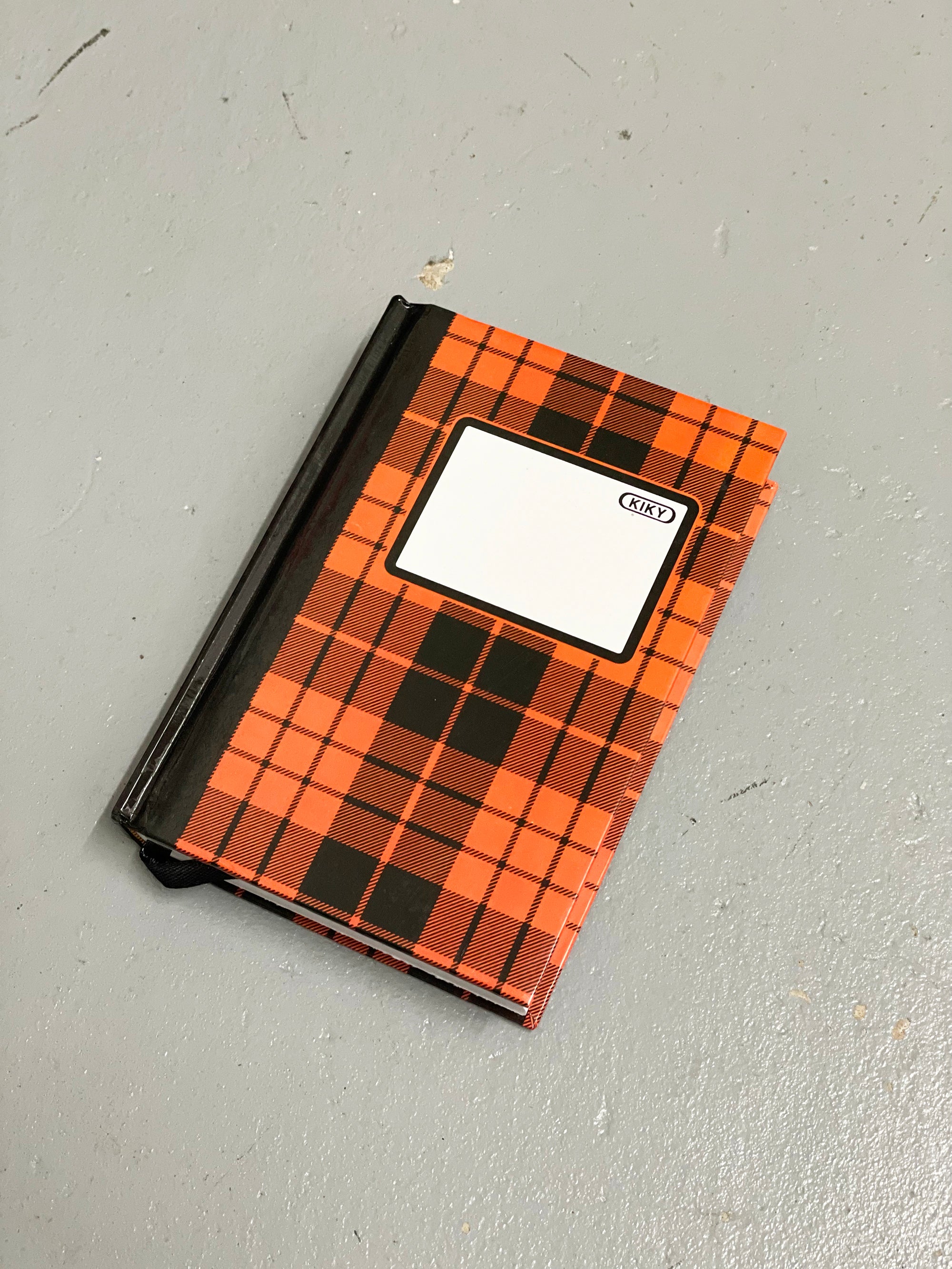 Note Book Red Plaid Pattern