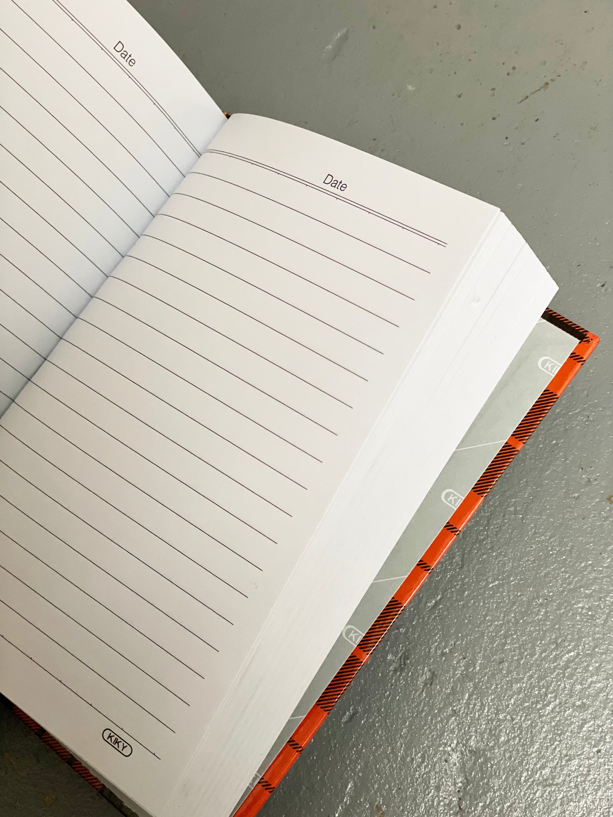 Note Book Red Plaid Pattern