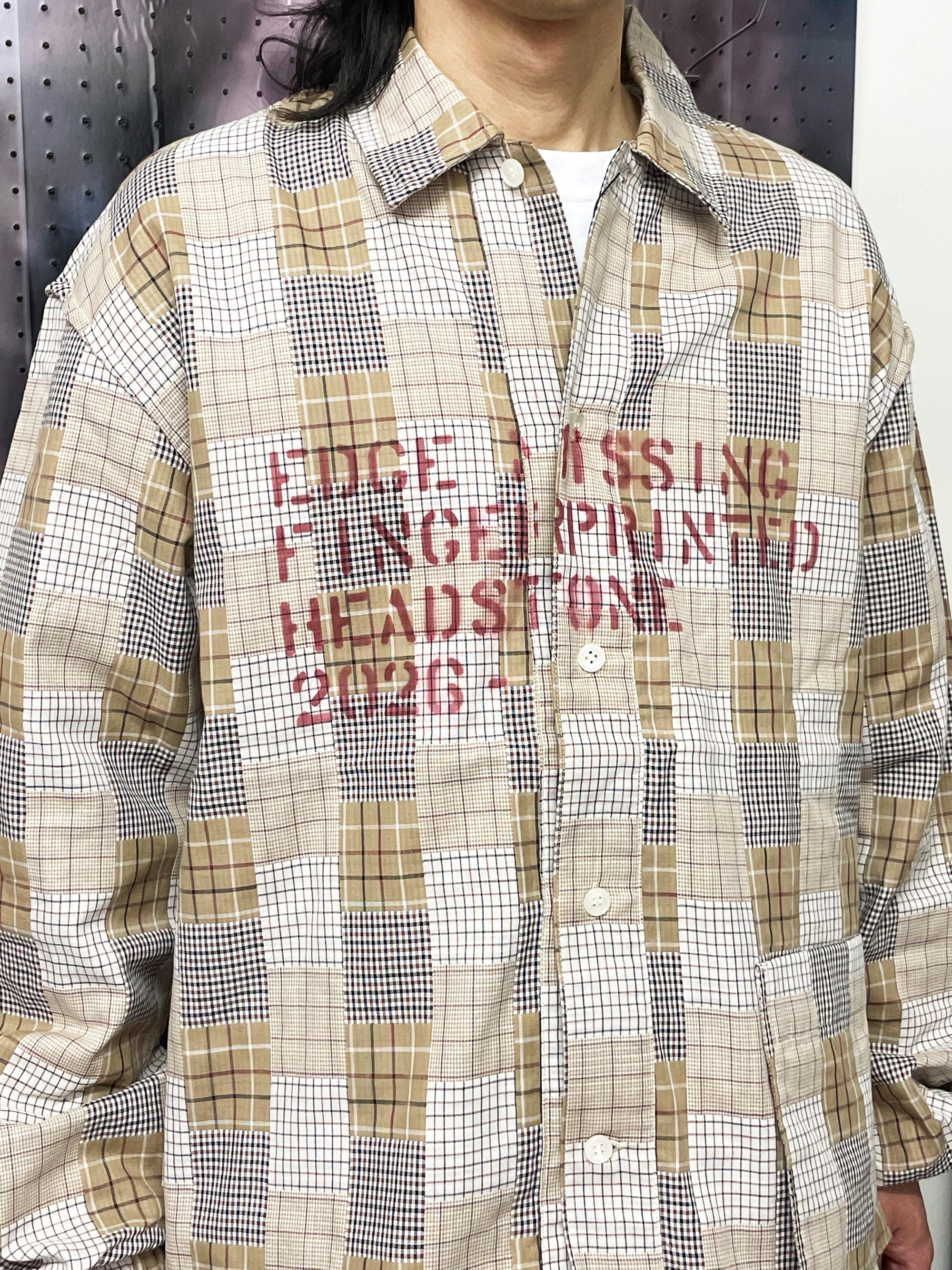 HAND-STENCILED NIGHTSHIRT BEIGE